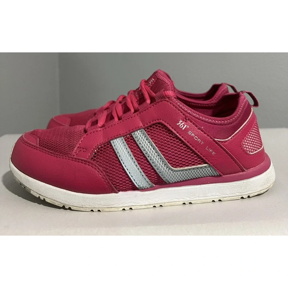 361 Degrees Sport Life Sneakers Womens Sz 7 Pink Running Shoes Great Cond